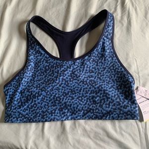 NWT Blue Leopard Print Sports Bra